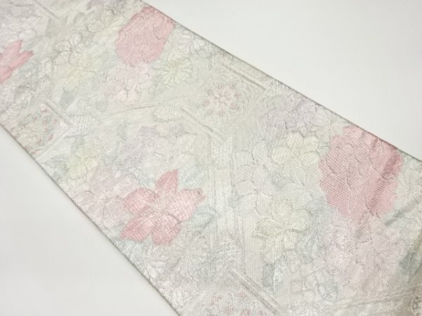 ys7144999; 宗sou 佐賀錦花々に華紋模様織出し袋帯【着】