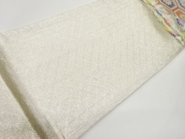 ys7172130; 宗sou 佐賀錦亀甲に華文・枝垂れ桜模様織出し袋帯【着】