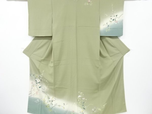 ys7180279; 宗sou 未使用品 仕立て上がり 作家物 手描友禅草花模様訪問着【着】