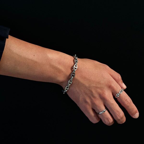 アンカー チェーン ブレスレット シルバーメンズ ブレスレット チェーン アクセサリー 銀