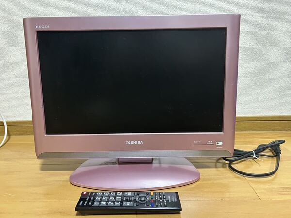 送料無料 動作OKリモコン付き TOSHIBA 東芝 液晶テレビ 19型 19A8000 2009年製 サクラピンク REGZA レグザ