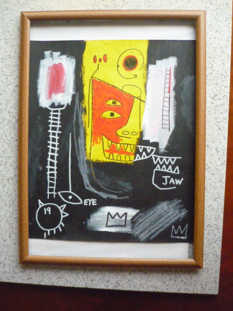 バスキア 絵画 油絵 肉筆 フレーム 額縁 バスキア 絵画 油彩 油絵 肉筆 額縁