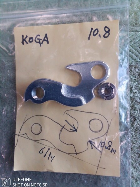 Koga リヤディレイラーハンガー エンド 適合車種不明 写真でご判断お願いします ロードバイクリヤ切替ユニット、コガ 送料無料ネコポス