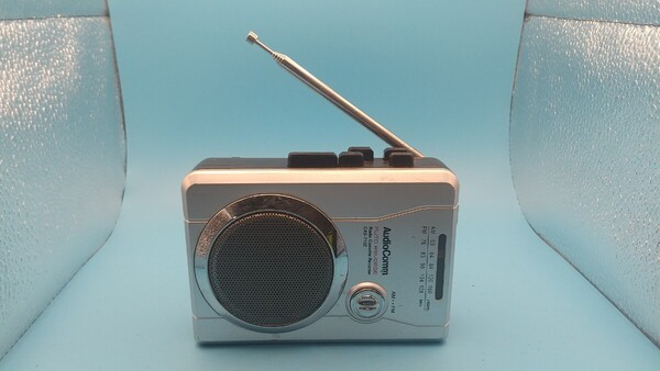 K672 Audio Comm CAS 710Z オーム電機 AM/FM ラジオカセットプレーヤー/ 簡易確認&簡易清掃&再生&音出しOK 現状品 送料無料