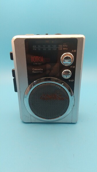 K676 BOTTCH CTR-201 ラジオカセットプレーヤーAM/FM / 簡易確認&簡易清掃&再生&音出しOK 現状品 送料無料