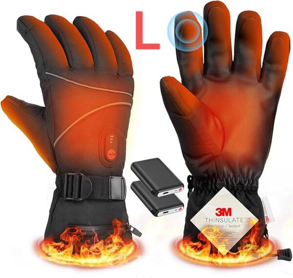 【16000mAhバッテリー付 3Mシンサレート】電熱グローブ ヒーター手袋 バイク タッチパネル アウトドア 電熱手袋 手袋クリスマス おすすめ
