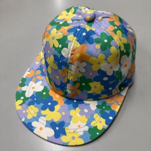 花柄 帽子 総柄 キャップ CAP 未使用 キッズ kids 子供服 綿100 % コットン レディース