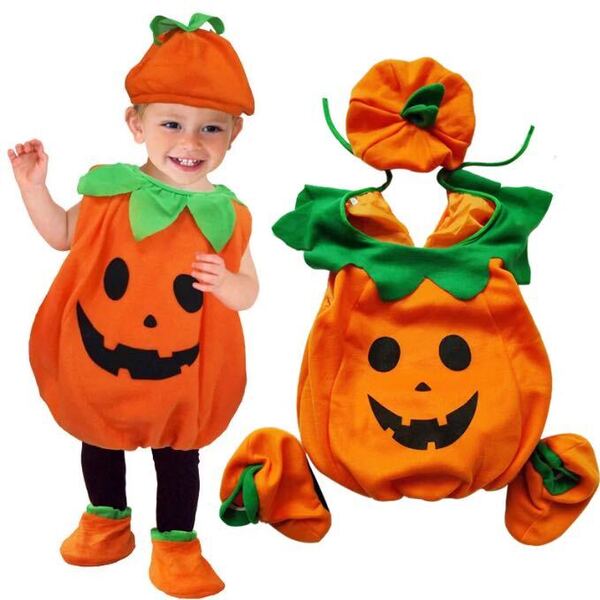 ハロウィン キッズ ベビー コスプレ カボチャ かぼちゃ パンプキン 着ぐるみ 仮装 衣装 キッズ 可愛い 子供 100cm