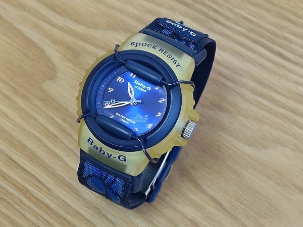 ◆ほぼ未使用・稼働品◆CASIO カシオ G-SHOCK Gショック BABY-G ベイビージー BG-12 ネイビー アナログ|G-1033◆◆