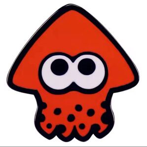 【高品質】【新品未使用】【送料込】スプラトゥーン イカ ピンバッジ 赤茶 キャラクター