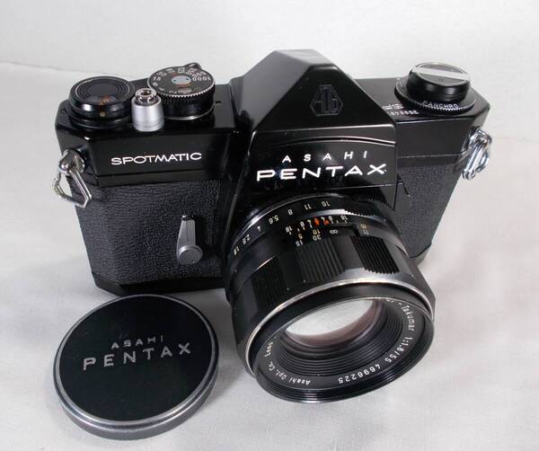 フィルムカメラ 整備済 完動品 Pentax SP + レンズ Super-Takumar f/1.8 55mm P870