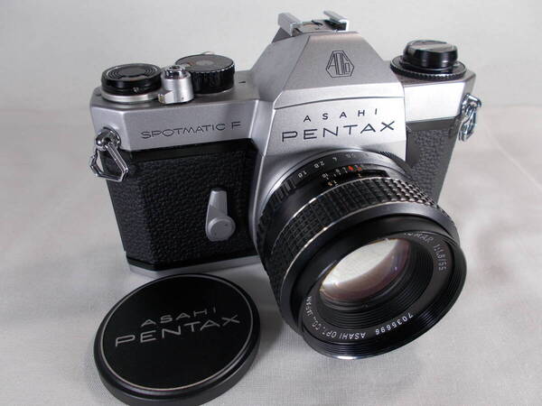 フィルムカメラ 整備済 完動品 Pentax SPF + レンズ SMC Takumar f/1.8 55mm P888