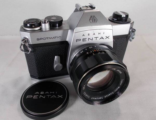フィルムカメラ 整備済 完動品 Pentax SPII + レンズ SMC TAKUMAR f/1.8 55mm P864