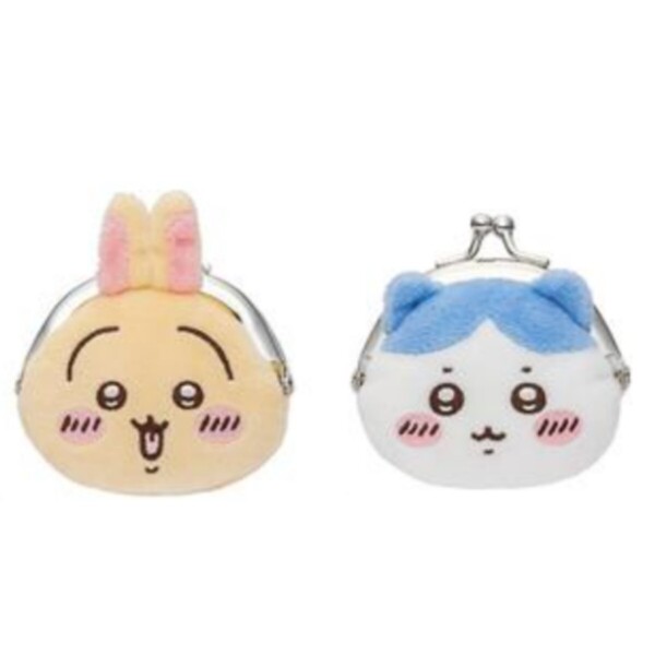 ◆送料無料◆新品◆ 未開封 ちいかわ ミニがま口ポーチ うさぎ ハチワレ 2種セット オンクレ獲得品 最新プライズ