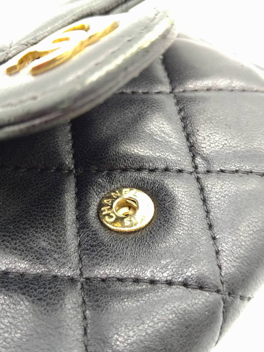 【良品】CHANEL シャネル シール有 27番台 マトラッセ コンパクト財布 【良品】CHANEL シャネル シール有 27番台 マトラッセ コンパクト財布