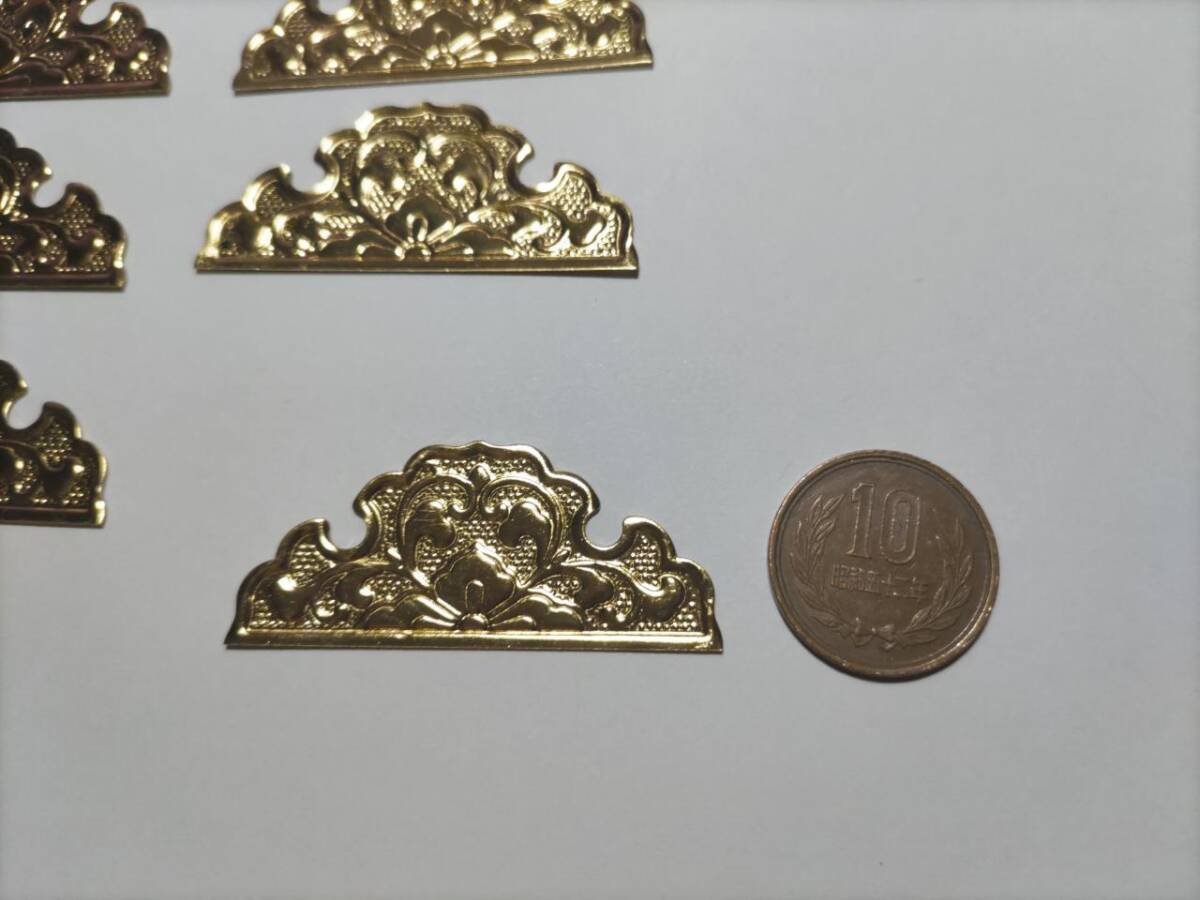 ★特注品★ 90ｍｍｘ4枚【金鍍金】 神輿、祭り、ミニ山車、キザハシ金具 ☆特注品☆4枚 90mmx30mm【金鍍金】 神輿、祭り、ミニ山車