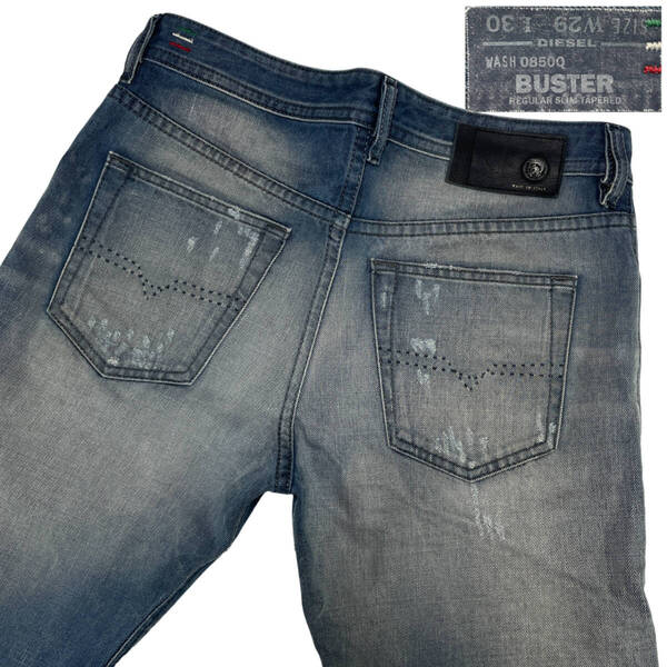DIESEL ディーゼル BUSTER W29 (約83cm W33相当) ブルーアイコン イタリア製 ダメージ加工 デニムパンツ ジーンズ Blue Eyecons