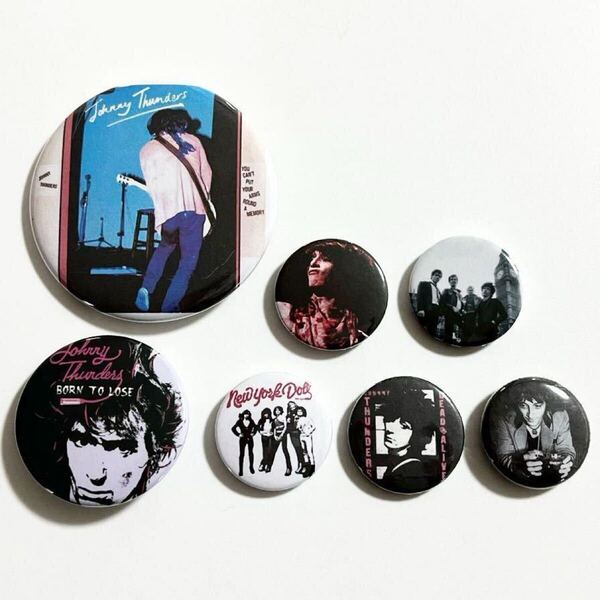 ☆新品☆Johnny Thunders ジョニーサンダース パンク バッジ New York Dolls(検)666 ライダース Seditionaries Sex Pistols Ramones #1