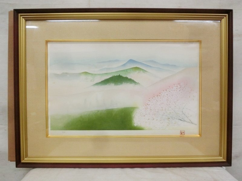 奥村土牛 「 富士 」 直筆サイン入り 木版画 【中古】 | 内田画廊