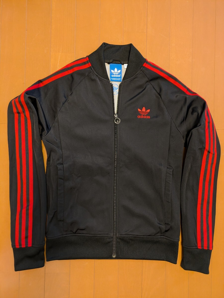 アディダス adidas ATP ジャージ トラックジャケット 黒×赤 USA製 Lサイズ