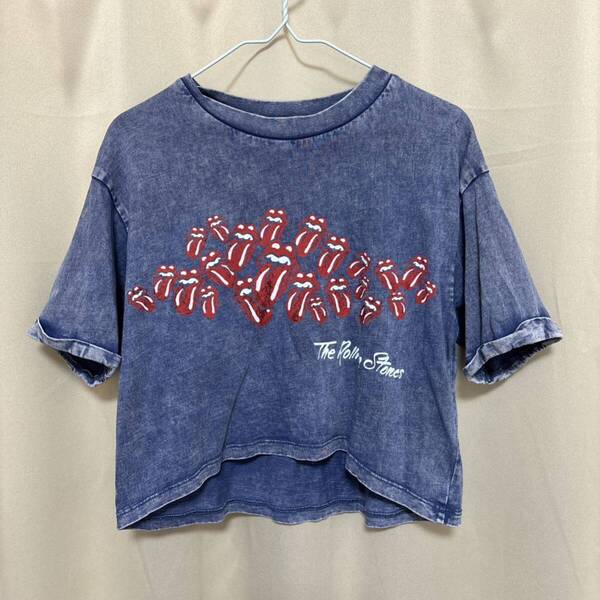 古着 ZARA ローリングストーンズ ビンテージ加工 半袖Tシャツ 134 ザラ