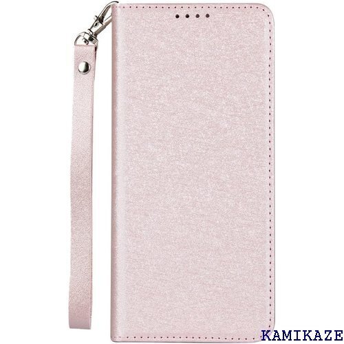 Elick Xperia 5 用 ケース エクスぺリア ストラップ付き カード収納 スマホケース ローズゴールド 149