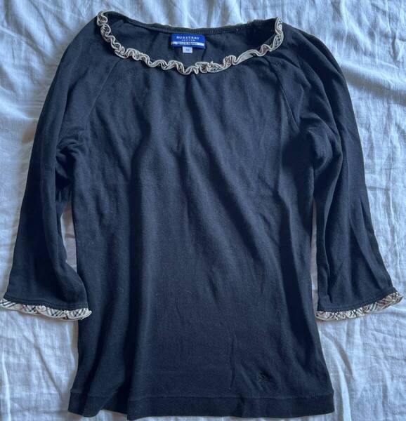 バーバリーブルーレーベル BURBERRY BLUE LABEL Tシャツ カットソー チェック 高級タイプ M