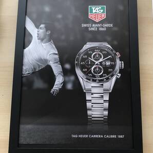 kj ★額装品★ クリスティアーノロナウド タグホイヤー 貴重広告 写真 A4サイズ額入り ポスター風デザイン サッカー 時計 外タレ