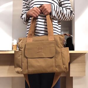 トートバッグ ショルダーバッグ 撥水加工 レディース 多機能 大容量 キャメル