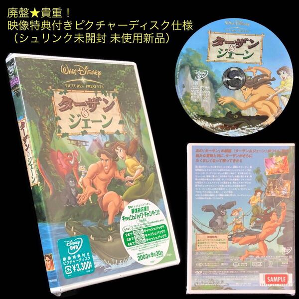 廃盤 ピクチャーディスク仕様★DVD「ターザン&ジェーン」★Disney フィル・コリンズ 特典映像付き TARZAN 未開封 未使用新品 ディズニー
