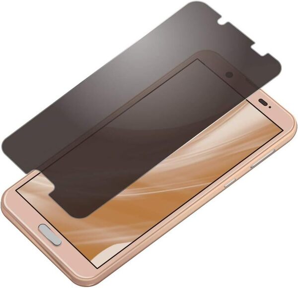 Premium Style AQUOS sense2用 液晶保護フィルム 覗き見防止 PG-AQS2MB01 3枚セット P259