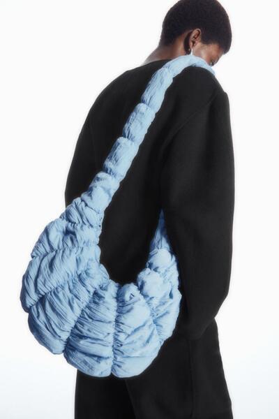 コス/COS RIPPLE CROSSBODY クロスボディーバッグ ショルダーバッグ ライトブルー