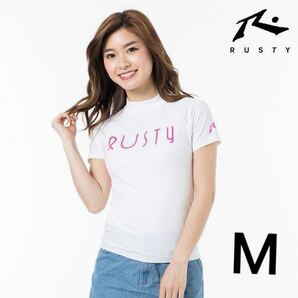 アウトレット★新品★定価4290円 サイズM ラスティ RUSTY 半袖ラッシュガード レディース Mサイズ