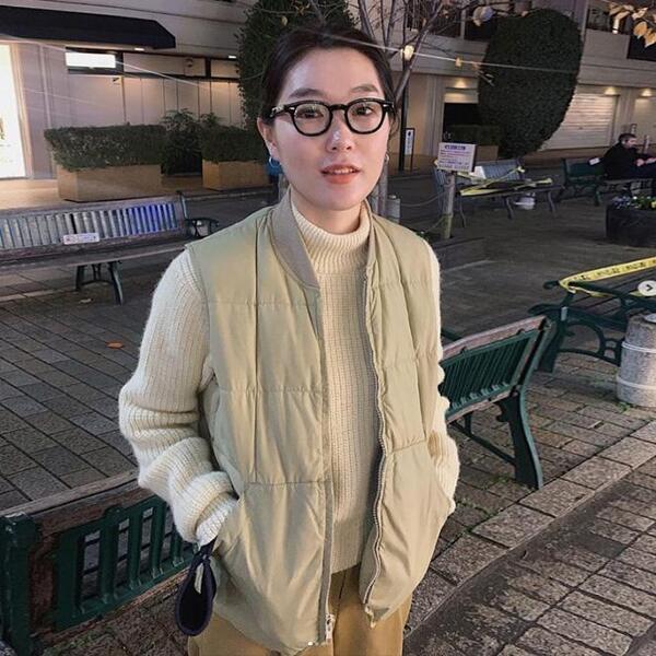 柴田ひかり着用別色|80sヴィンテージ Eddie Bauer グースダウンベスト|90年代ビンテージ/エディバウアー/Peep Inside Head/在原みゆ紀