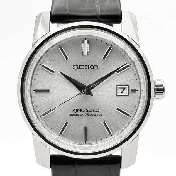 新品同様 KING SEIKO キングセイコー 創業140周年記念 3000本限定 “KSK”復刻デザイン SDKA001 6L35-00D0 シルバーダイヤル 自動巻 本物