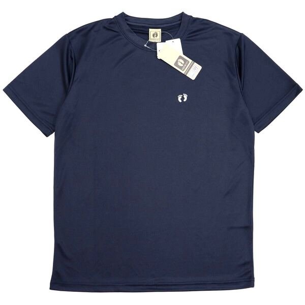(送料無料)新品未使用品 HANGTEN ハンテン DRY UV対策 バックプリント メンズ半袖Tシャツ☆紺 ☆サイズL 胸囲96〜104㎝、身長175〜185㎝