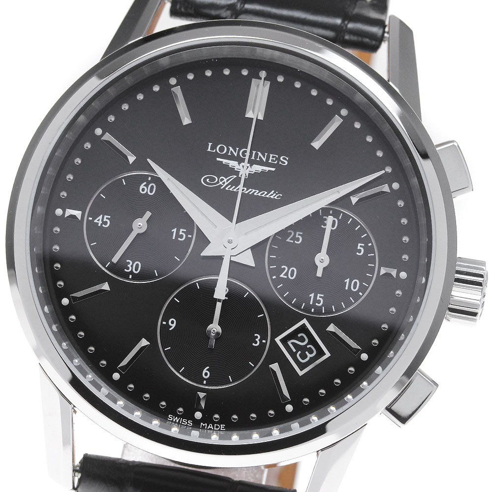 ロンジン LONGINES L2.749.4 ヘリテージ クロノグラフ 自動巻き メンズ 美品 箱・保証書付き_839884