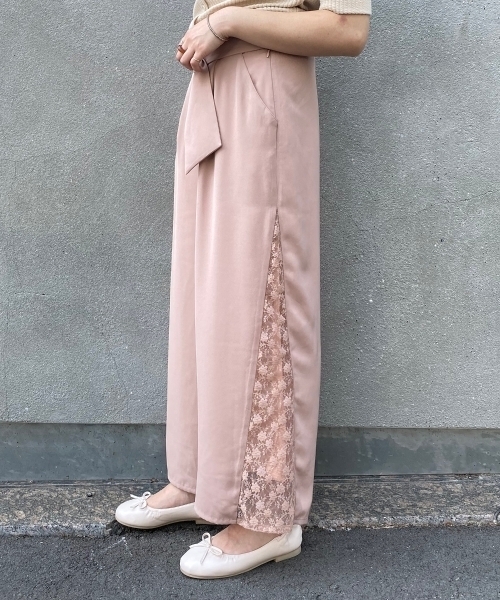 新品 MAJESTIC LEGON サイドレースワイドパンツ ピンク(072) 01(S) 定価5830円