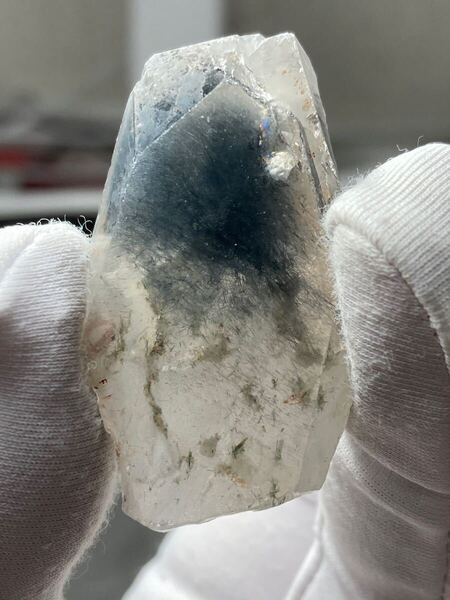 【とても綺麗】パキスタン産 ブルー ザギ マウンテン クオーツ 原石 約14.2g 1016