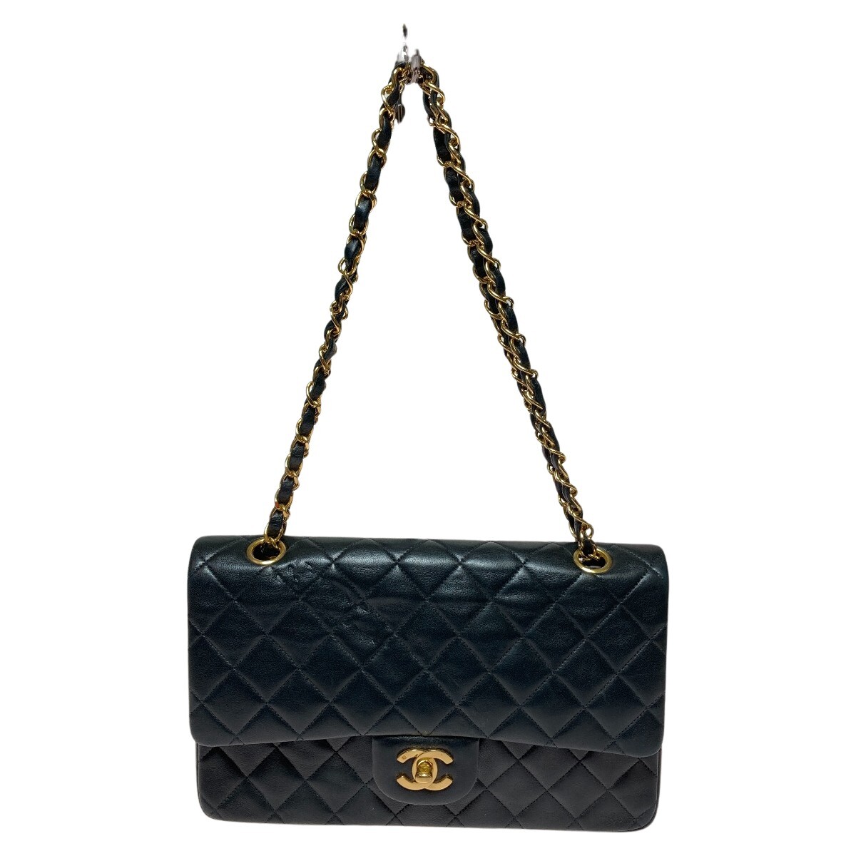 ◎◎ CHANEL シャネル マトラッセ ダブルフラップチェーン ショルダーバッグ ブラック ギャランティーカード付 傷や汚れあり