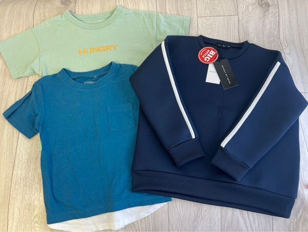 キッズ 子供服 120センチ 男の子 Tシャツ 半袖 スウェット トップス