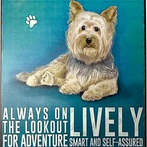 ヨークシャーテリア ブリキ看板 20cm×30cm 犬 いぬ イヌ ペットブリーダー ペットグッズ インテリア 犬種 サインボード