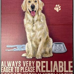 ゴールデンレトリバー ブリキ看板 20cm×30cm 犬 いぬ イヌ ペットブリーダー ペットグッズ インテリア 犬種 サインボード