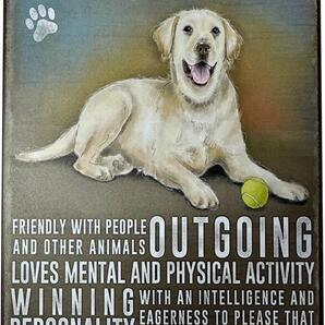 ラブラドールレトリバー ブリキ看板 20cm×30cm 犬 いぬ イヌ ペットブリーダー ペットグッズ インテリア 犬種 サインボード