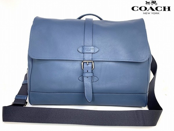 極美品★送料無料★ コーチ メンズ COACH レアカラー ハドソン レザー 2way ビジネスバッグ メッセンジャー バッグ ショルダーバッグ