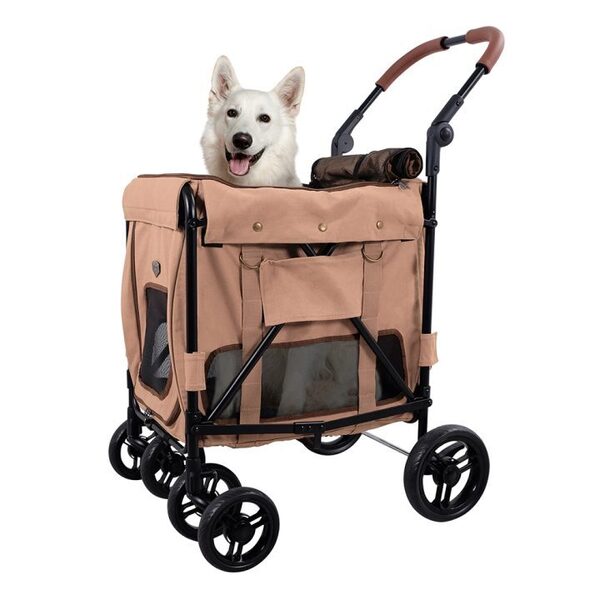 Ibiyaya ペット用カート ストローラー FS1880-P バギー ブラウン 【平行輸入品】