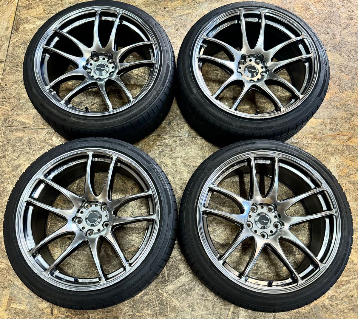 【希少!】WORK エモーション CR kiwami 19インチ 9.5J+25 PCD114.3 5穴 5H Z33 Z34 スカイライン クラウン マークX カムリ アリスト