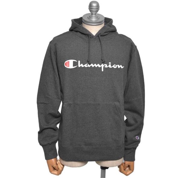 新品 Champion チャンピオン パーカー プルオーバー チャコール グレー