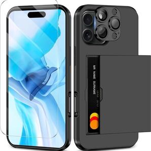iPhone 16 Plusケース カード 収納 いphone16Plus ケース カード入れ 手帳型 9H強化ガラスフィルム付き カメラレンズカバー保護付き