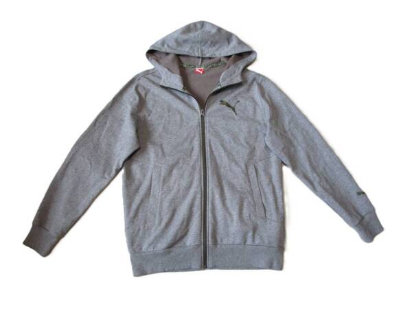 PUMA プーマ 防風 機能 付き スウェット ジップ パーカー フルジップ パーカー パーカ フーディー メンズ Lサイズ 防寒 保温